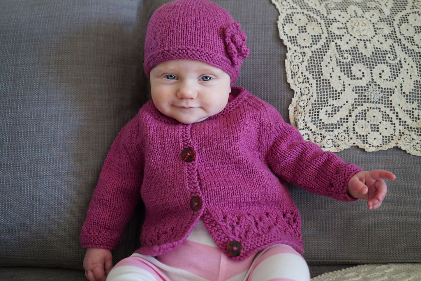 Baby Cakes - BC66 - Harriet Cardi and Hat Pattern