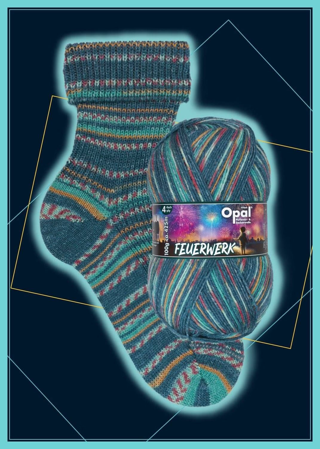 Opal "Feuerwerk" - Fireworks Sock Yarn