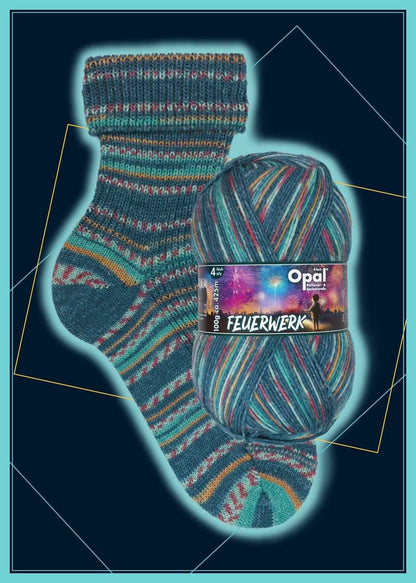 Opal "Feuerwerk" - Fireworks Sock Yarn