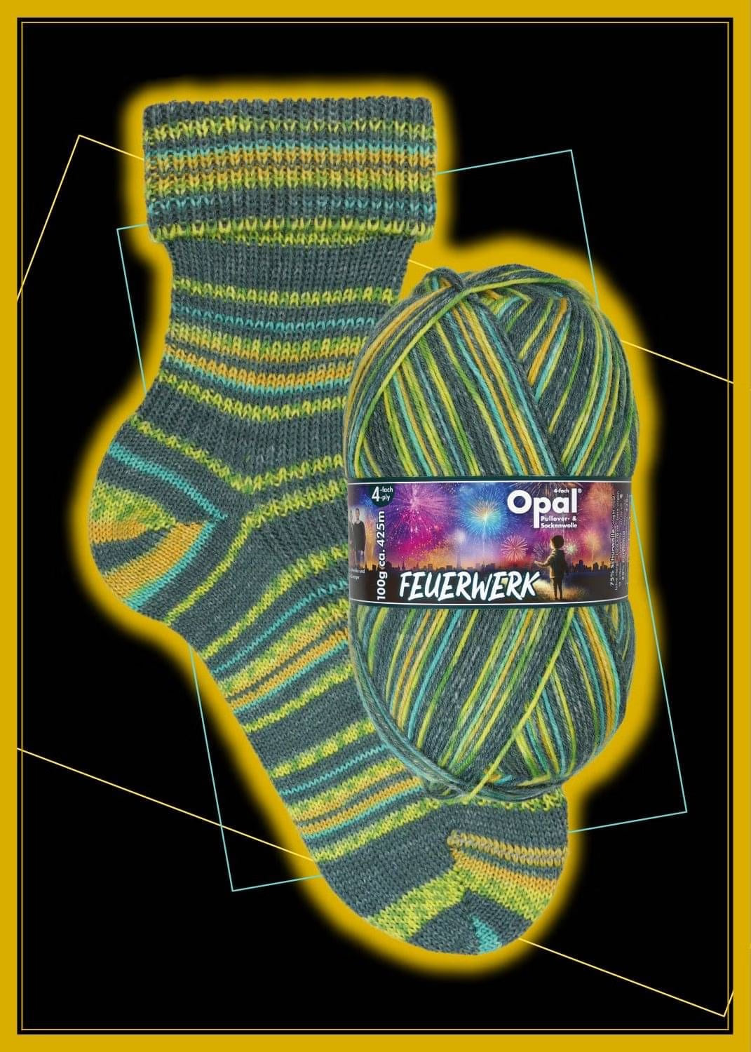 Opal "Feuerwerk" - Fireworks Sock Yarn