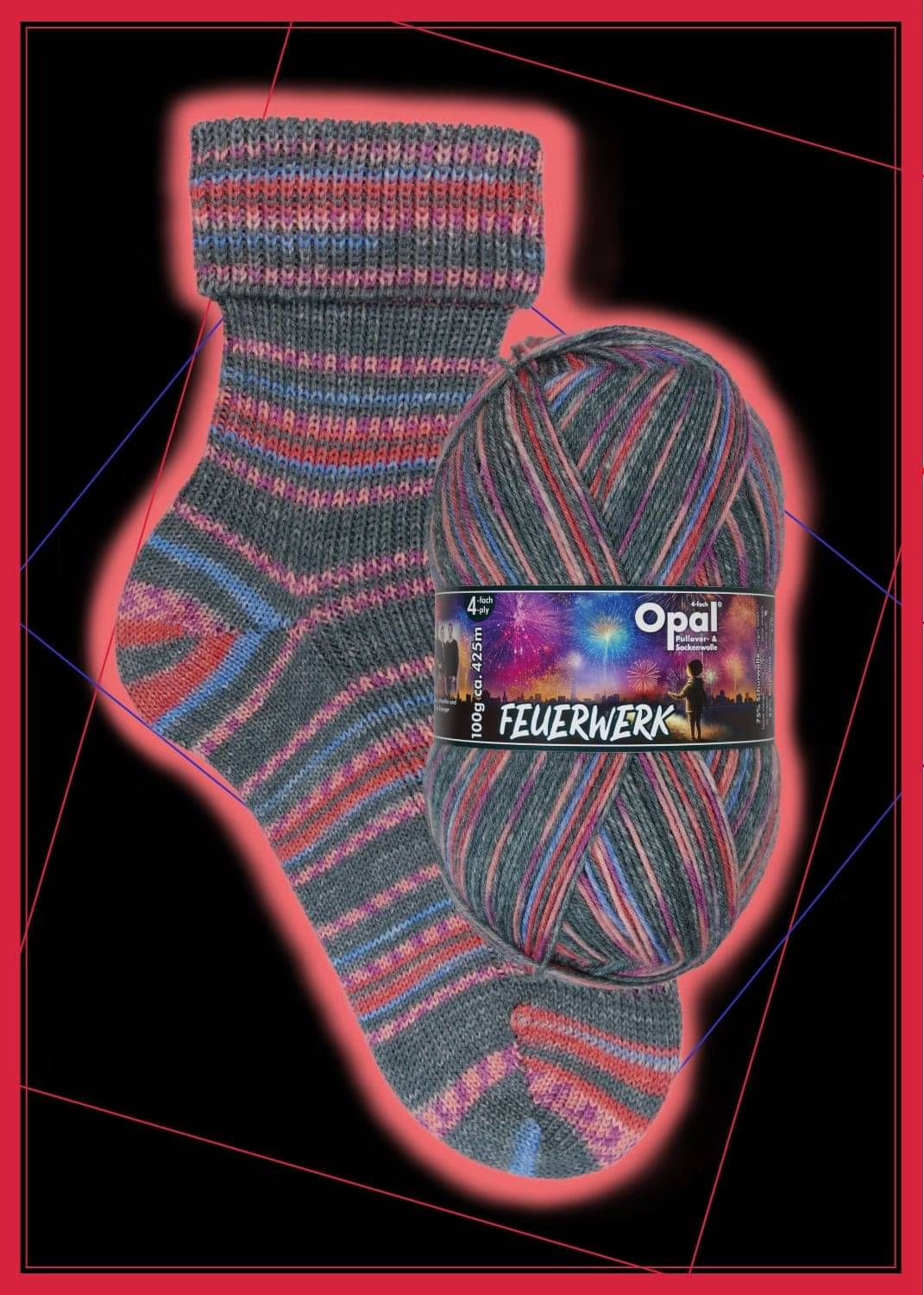 Opal "Feuerwerk" - Fireworks Sock Yarn