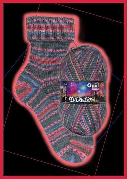 Opal "Feuerwerk" - Fireworks Sock Yarn