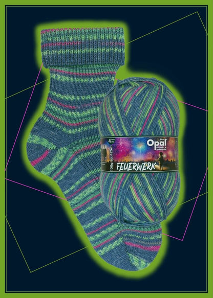 Opal "Feuerwerk" - Fireworks Sock Yarn
