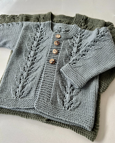 Pattern Abby Cardigan and Hat 8 Ply Babies