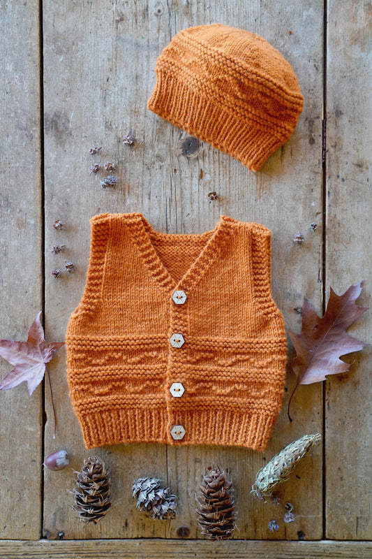 Baby Cakes - BC145 - Finlay Vest and Hat Pattern