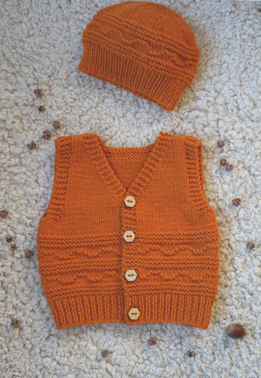 Baby Cakes - BC145 - Finlay Vest and Hat Pattern