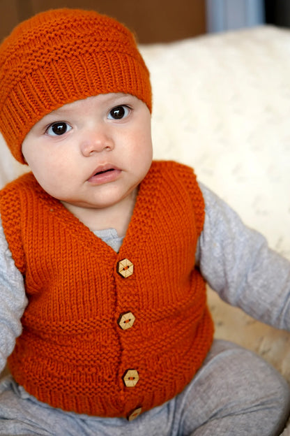 Baby Cakes - BC145 - Finlay Vest and Hat Pattern