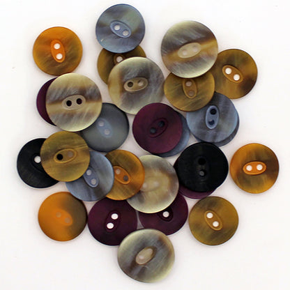 Abbey Buttons - Matte - Light Concave 2-hole