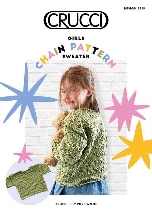 Crucci - 2315 - Girls Chain Sweater Pattern