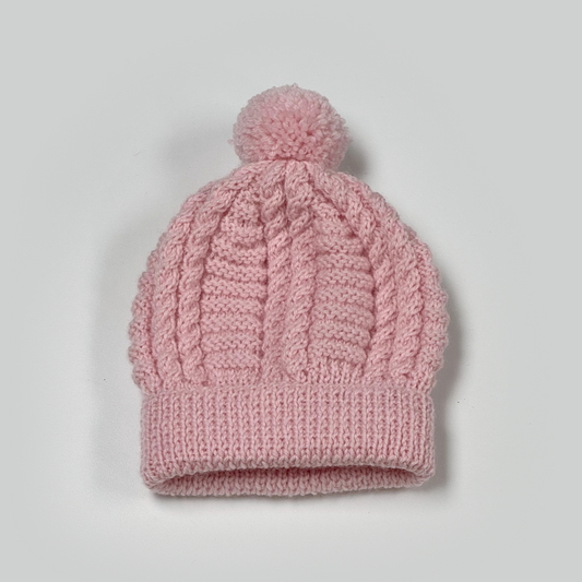 Cabled Baby Beanies