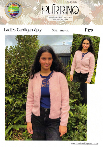Countrywide - P379 - Ladies Cardigan 8Ply