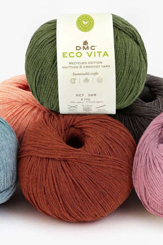 DMC Eco Vita Recycled Cotton - 8 Ply Knitting & Crochet Yarn
