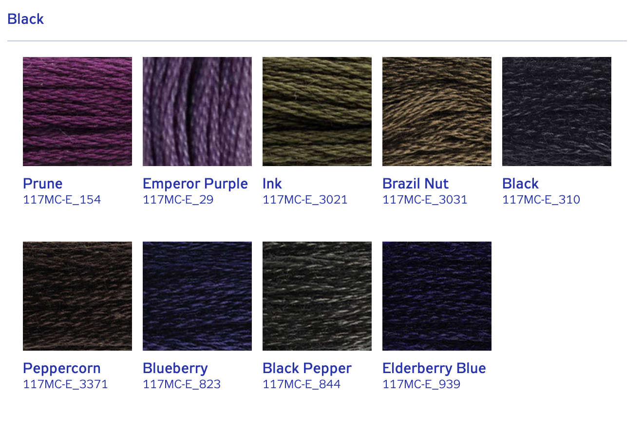 DMC Stranded Cotton Thread - Blacks & Whites