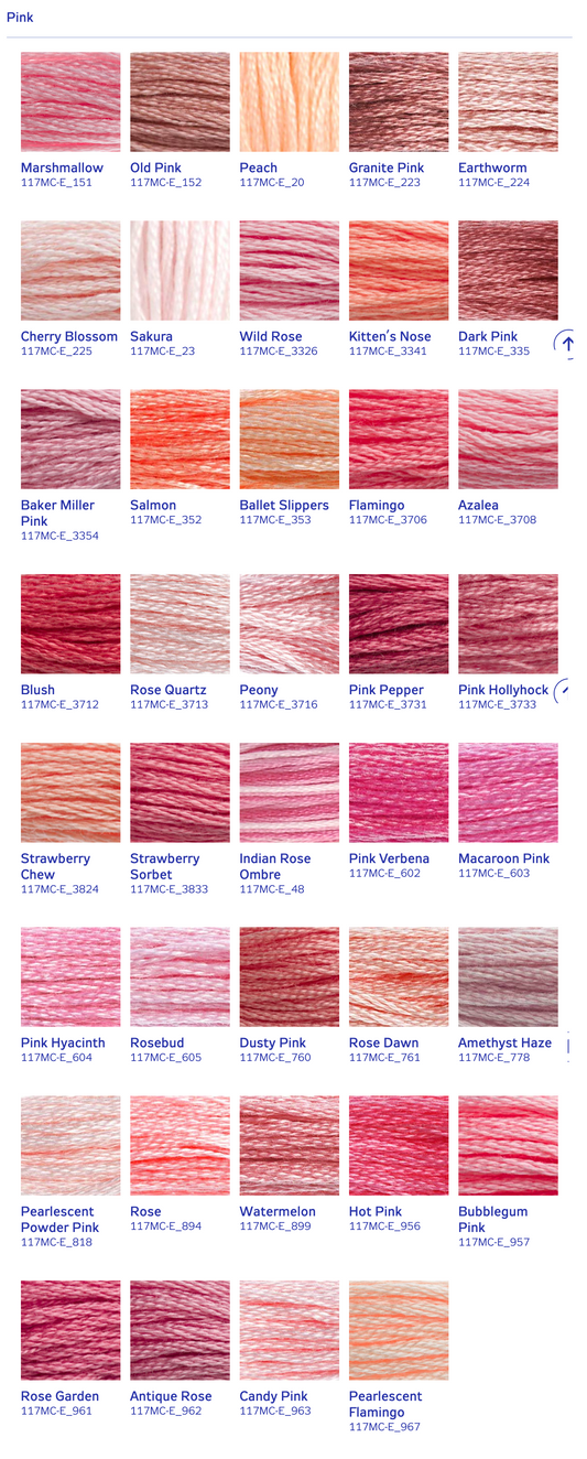 DMC Stranded Cotton Thread - Pinks