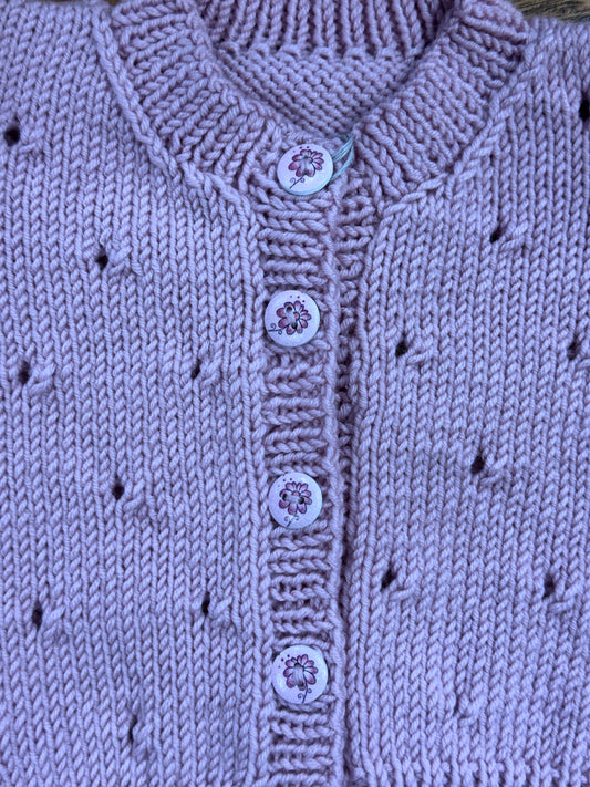 Touch Yarns - 123 - September Eyelet Cardigan Pattern