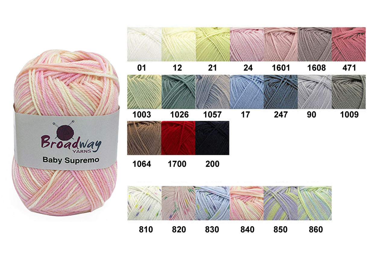 Broadway Baby Supremo 4 Ply 100% Superfine Merino