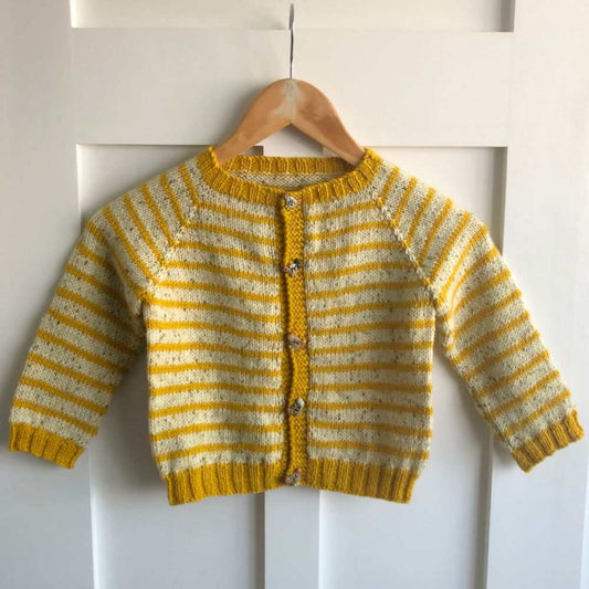 Stripes Cardigan Pattern - Loyal Vegas Tweed DK - K3006