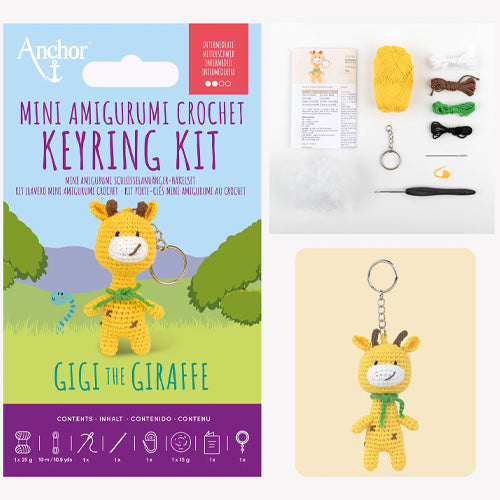 Gigi the Giraffe - Anchor Mini Amigurumi Keyring Kit