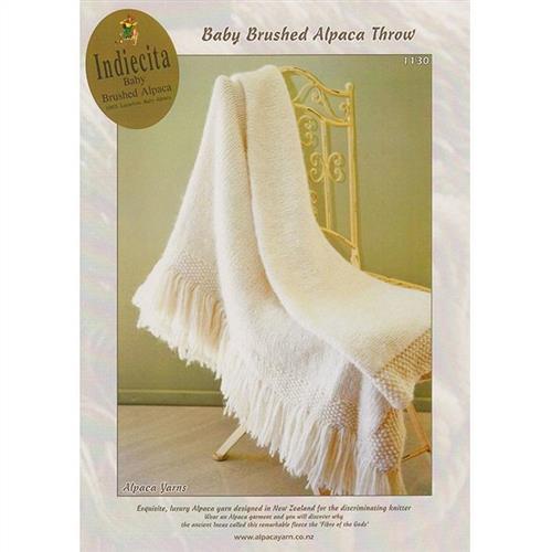 Alpaca Yarns - 1130 - Baby Brushed Alpaca Throw Pattern