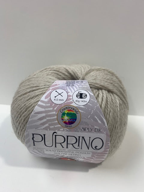 Purrino 8 Ply - 20% Possum 80% Merino