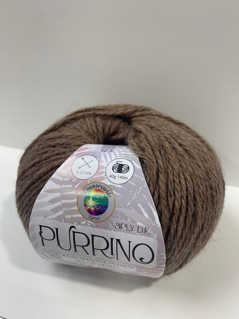 Purrino 8 Ply - 20% Possum 80% Merino