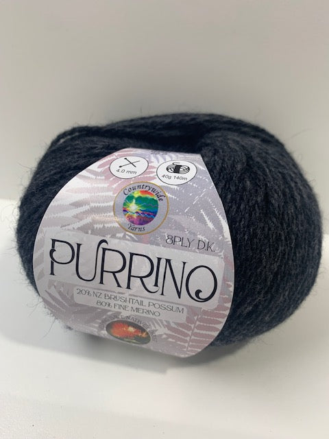 Purrino 8 Ply - 20% Possum 80% Merino