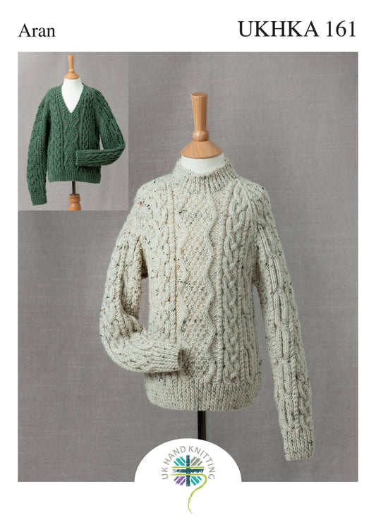 Boys Country Sweater in Aran - UKHKA 161 Pattern